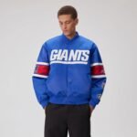 NFL New York Giants Satin Bomber Jacket