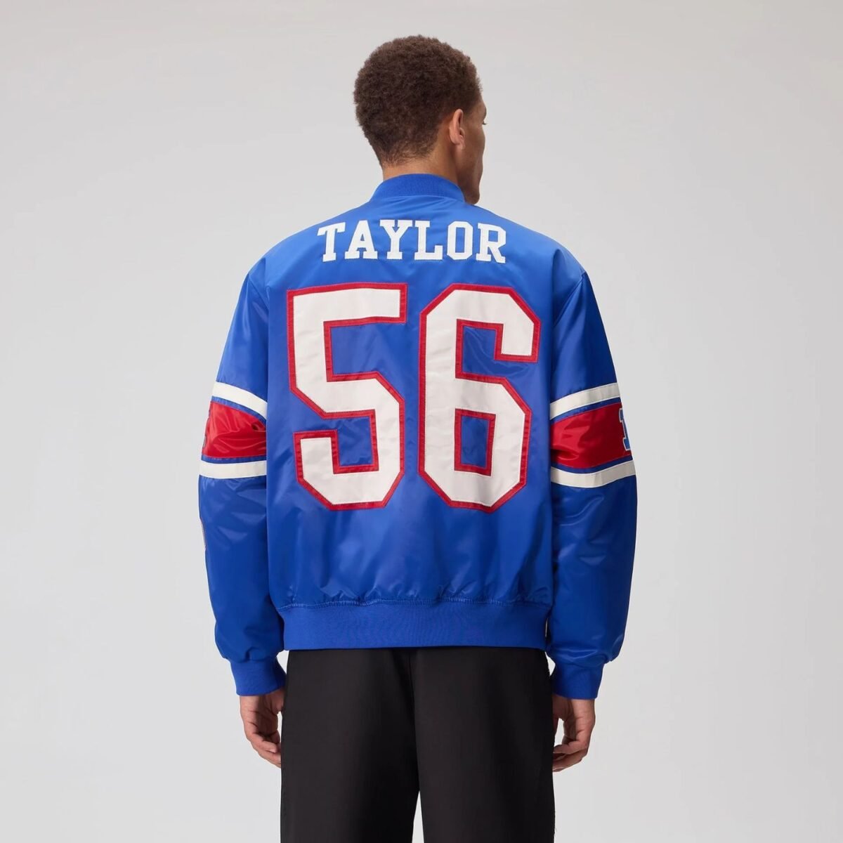 NFL New York Giants Satin Bomber Jacket