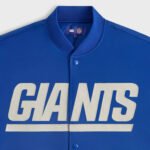 NFL New York Giants Satin Bomber Jacket
