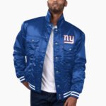 NFL New York Giants Satin Varsity Jacket