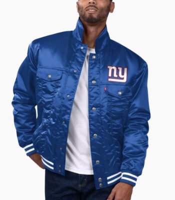 NFL New York Giants Satin Varsity Jacket