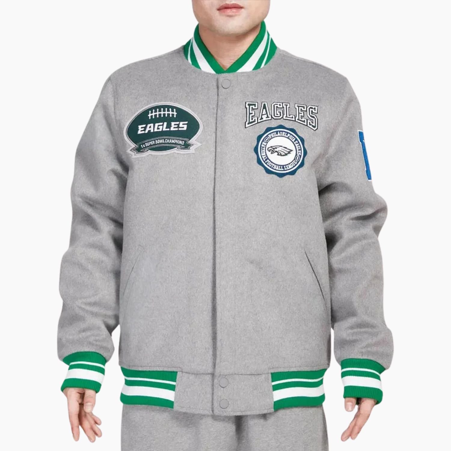 NFL Philadelphia Eagles Heather Wool Jacket NFL Philadelphia Eagles Heather Wool Jacket