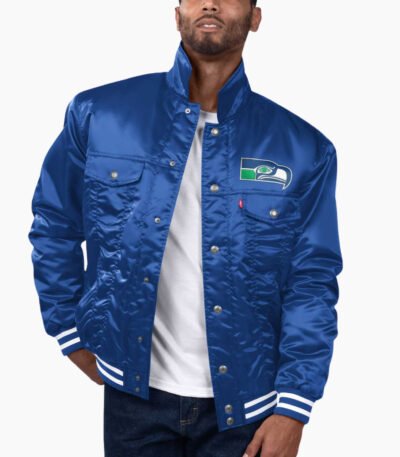 NFL Renegade Seattle Seahawks Satin Varsity Jacket