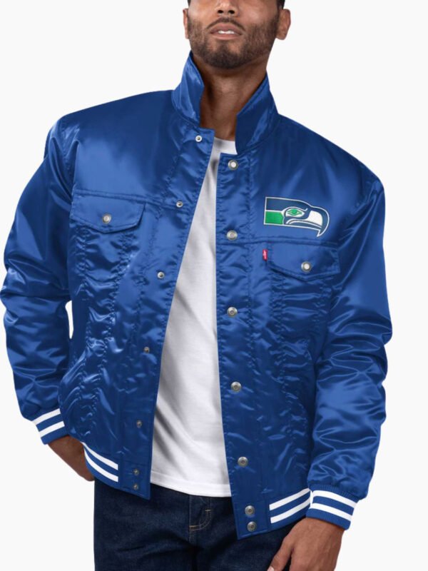 NFL Renegade Seattle Seahawks Satin Varsity Jacket