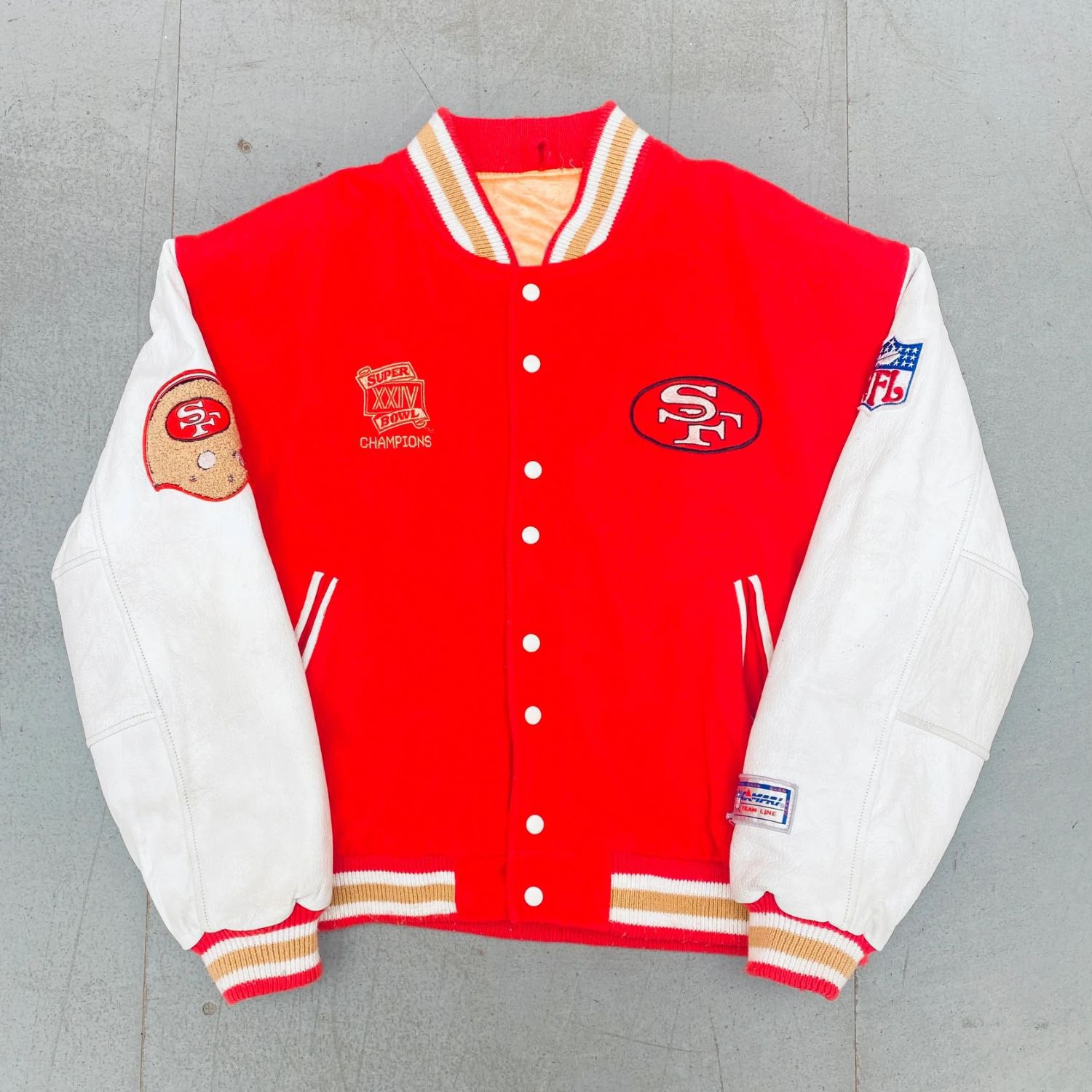 NFL San Francisco 49ers 1990 Wool Varsity Jacket NFL San Francisco 49ers 1990 Wool Varsity Jacket
