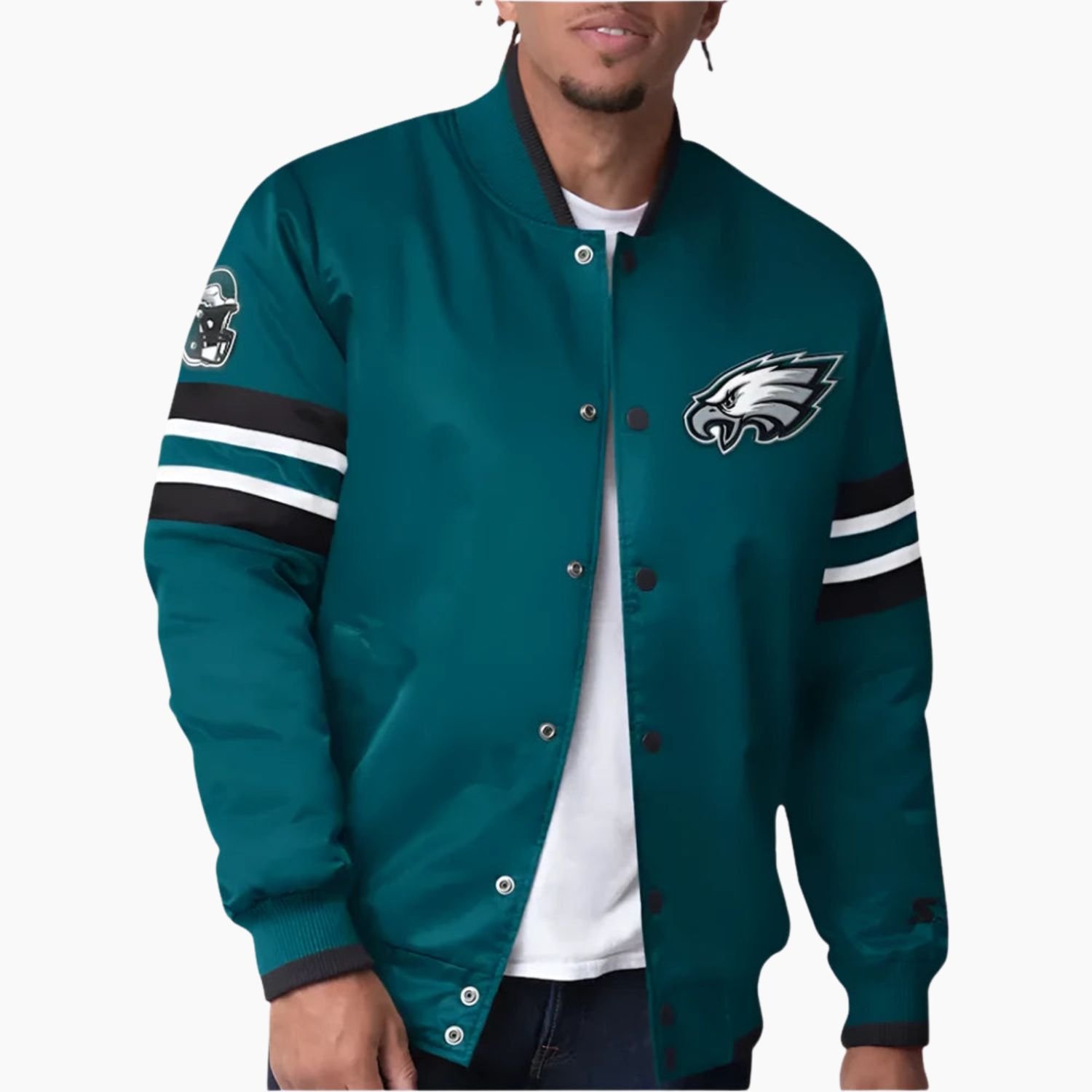 NFL Scout I Philadelphia Eagles Satin Jacket NFL Scout I Philadelphia Eagles Satin Jacket