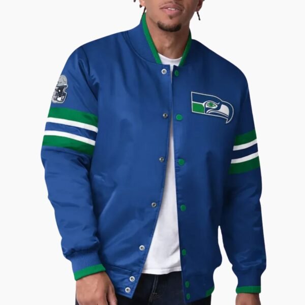 NFL Scout I Seattle Seahawks Satin Varsity Jacket