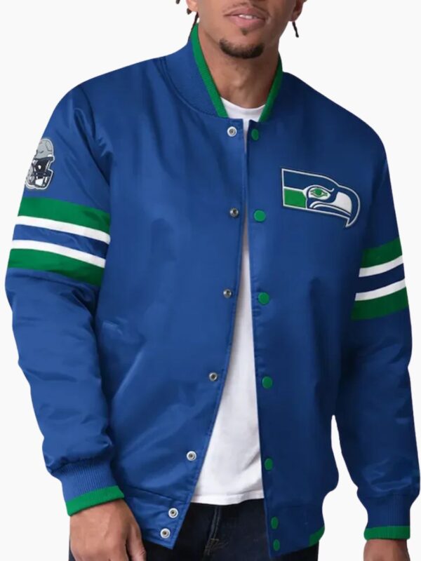 NFL Scout I Seattle Seahawks Satin Varsity Jacket
