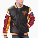 NFL Washington Commanders Varsity Leather Jacket
