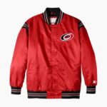 NHL Carolina Hurricanes Satin Varsity Jacket