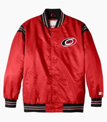 NHL Carolina Hurricanes Satin Varsity Jacket