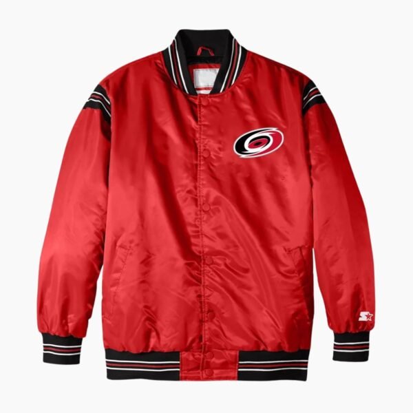 NHL Carolina Hurricanes Satin Varsity Jacket