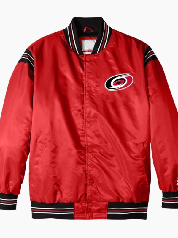 NHL Carolina Hurricanes Satin Varsity Jacket