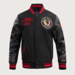 NHL Chicago Blackhawks Retro Classic Rib Wool Varsity Jacket