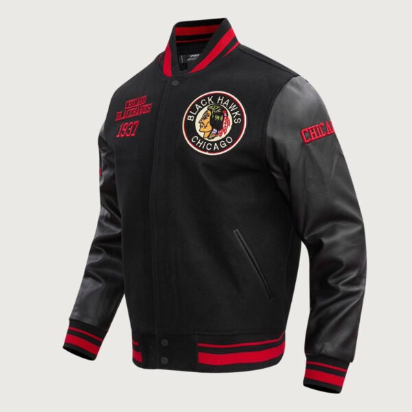 NHL Chicago Blackhawks Retro Classic Rib Wool Varsity Jacket