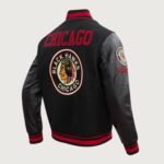 NHL Chicago Blackhawks Retro Classic Rib Wool Varsity Jacket