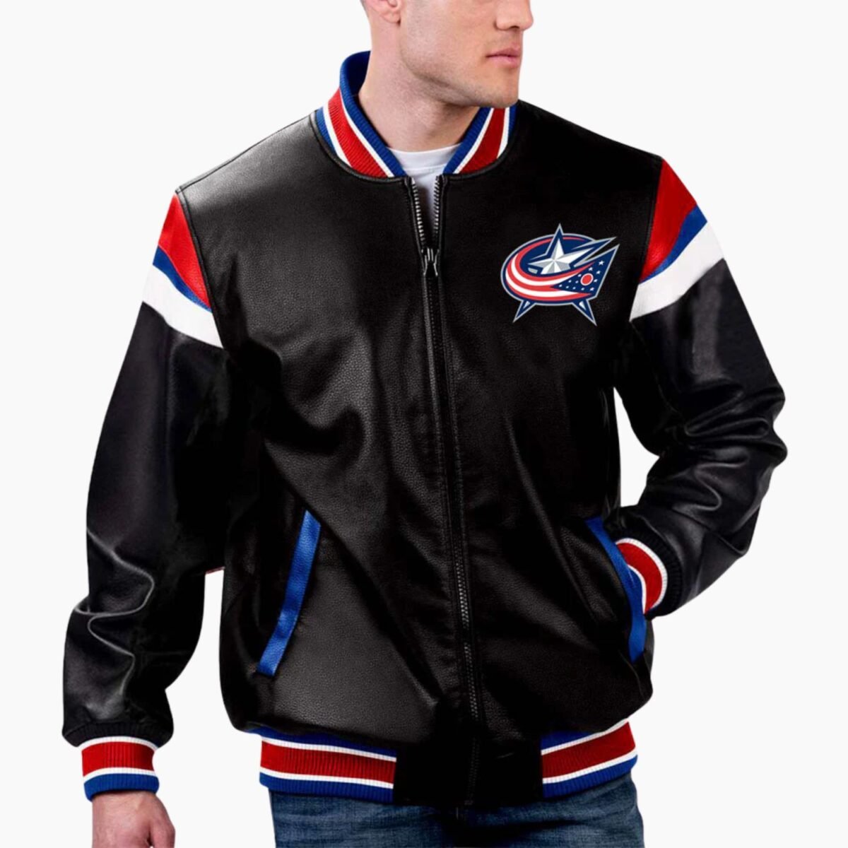 NHL Columbus Leather Jacket
