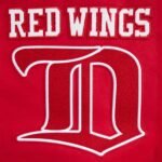 NHL Detroit Red White Wings Retro Classic Men’s Rib Wool Varsity Jacket