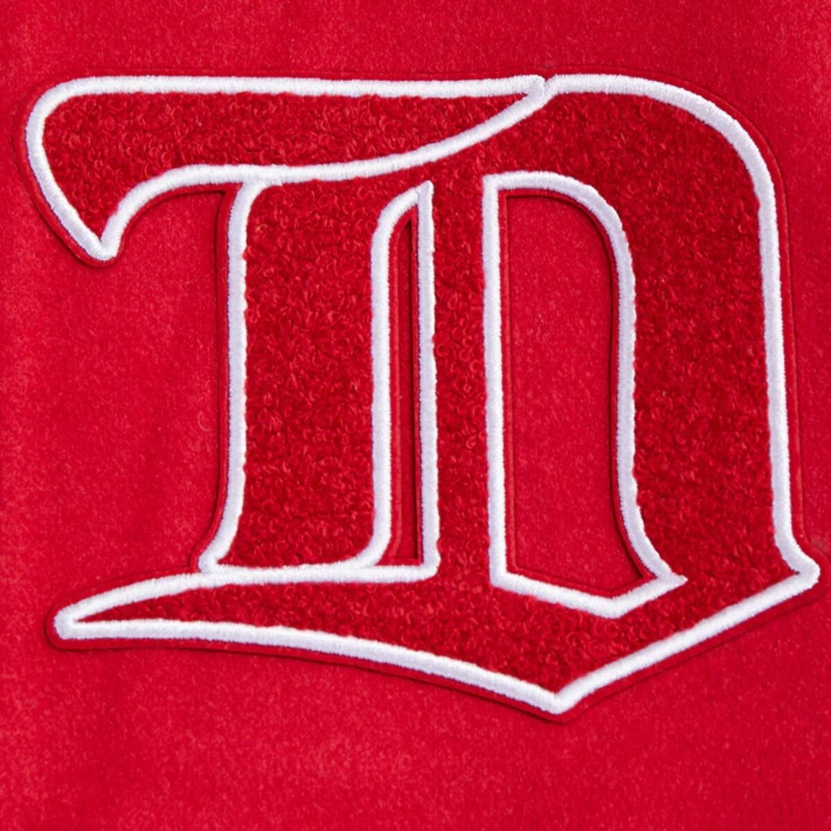 NHL Detroit Red White Wings Retro Classic Men’s Rib Wool Varsity Jacket