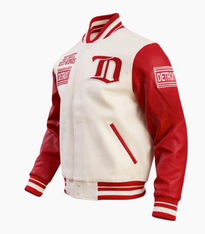 NHL Detroit Red Wings Retro Classic Mens Rib Wool Varsity Jacket