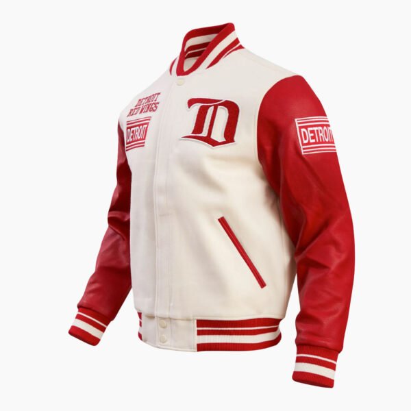 NHL Detroit Red Wings Retro Classic Mens Rib Wool Varsity Jacket