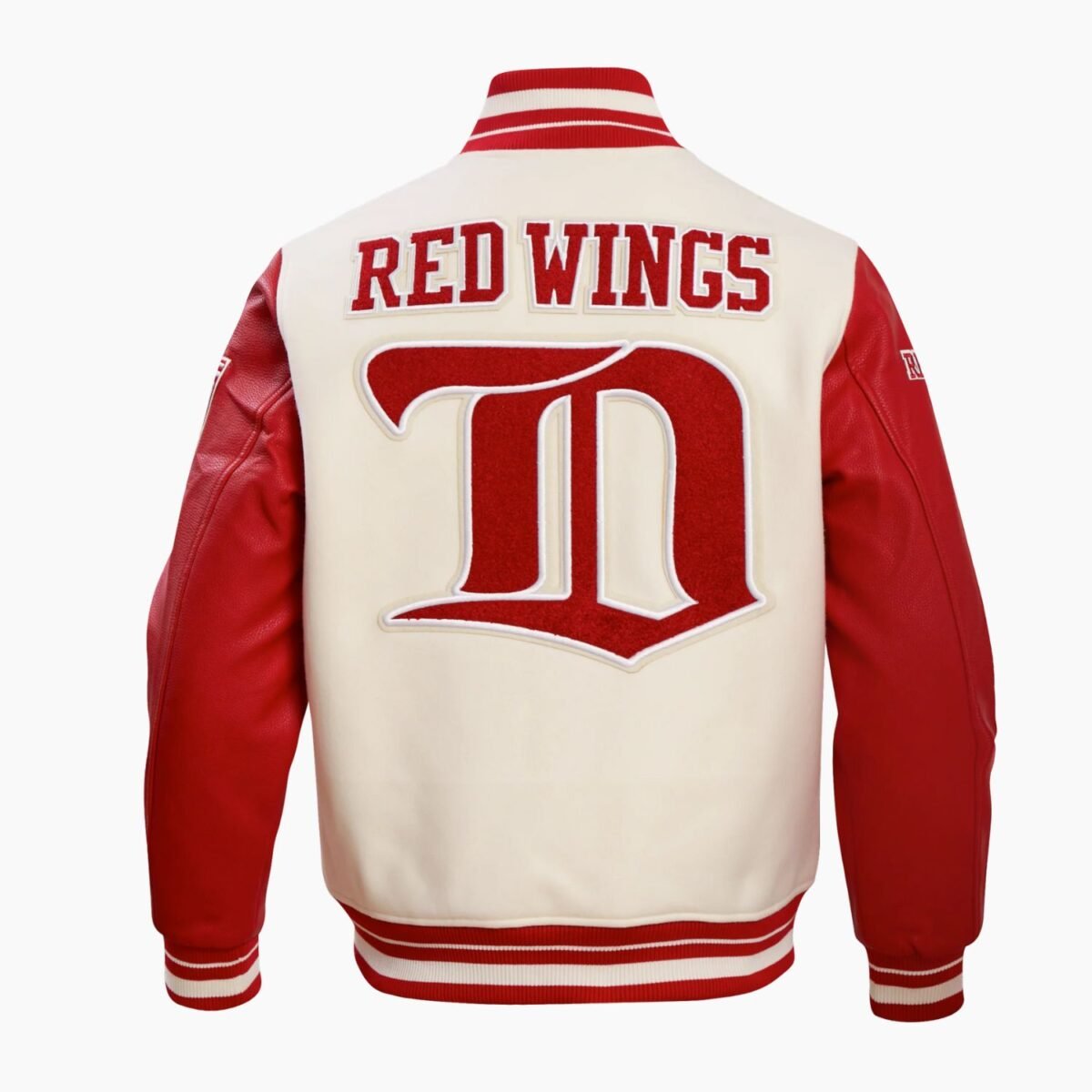 NHL Detroit Red Wings Retro Classic Mens Rib Wool Varsity Jacket