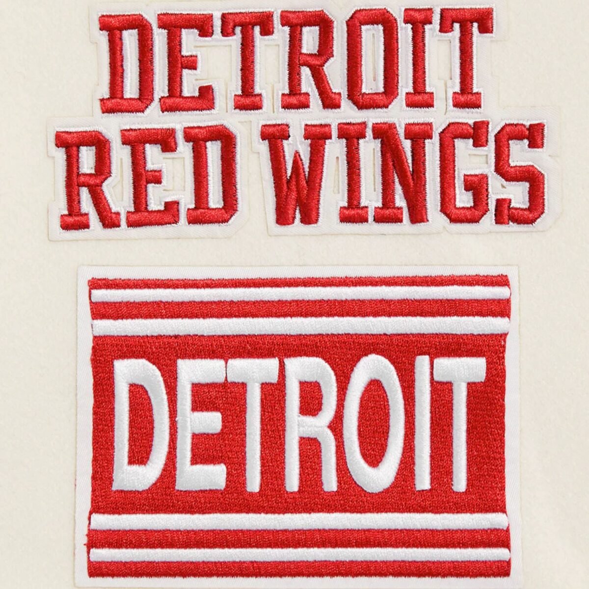 NHL Detroit Red Wings Retro Classic Mens Rib Wool Varsity Jacket