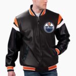 NHL Edmonton Oilers Leather Jacket