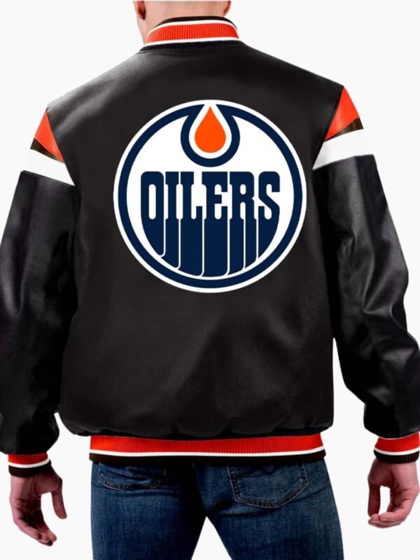 NHL Edmonton Oilers Leather Jacket