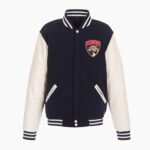 NHL Florida Panthers Black Wool Varsity Jacket