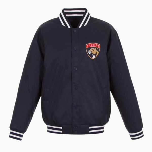 NHL Florida Panthers Navy Wool Varsity Jacket