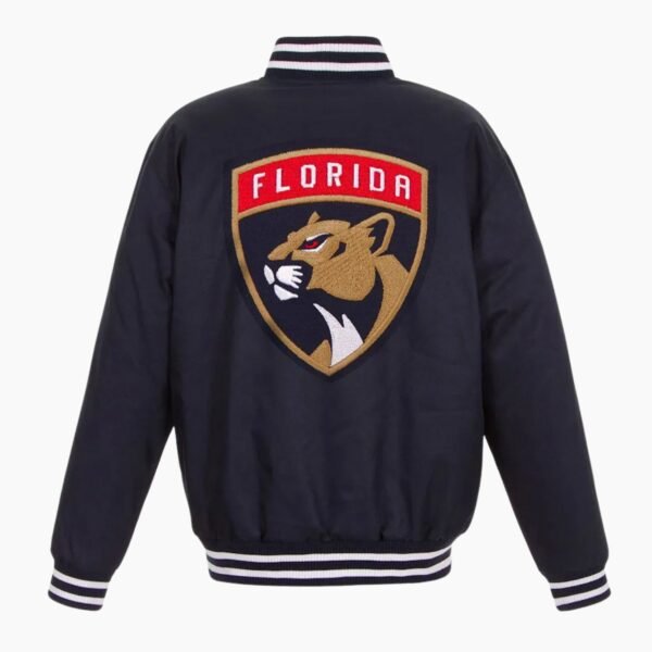 NHL Florida Panthers Navy Wool Varsity Jacket