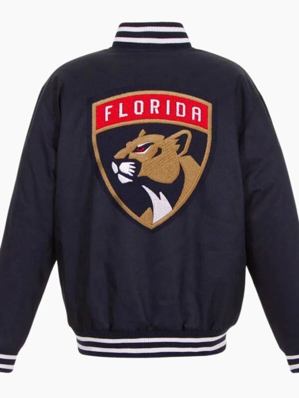 NHL Florida Panthers Navy Wool Varsity Jacket