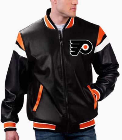 NHL Philadelphia Flyers Multicolor Leather Jacket