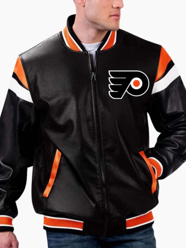 NHL Philadelphia Flyers Multicolor Leather Jacket