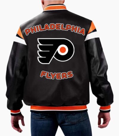 NHL Philadelphia Flyers Multicolor Leather Jacket