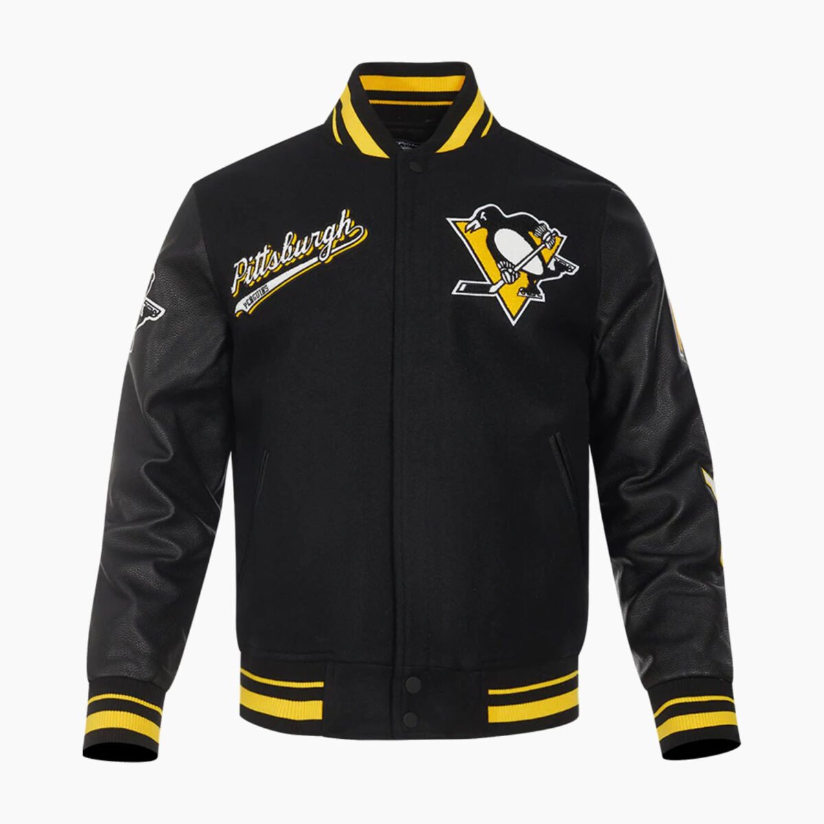 NHL Pittsburgh Penguins Script Tail Men's Rib Wool Varsity