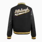 NHL Pittsburgh Penguins Script Tail Womens Wool Varsity Jacket