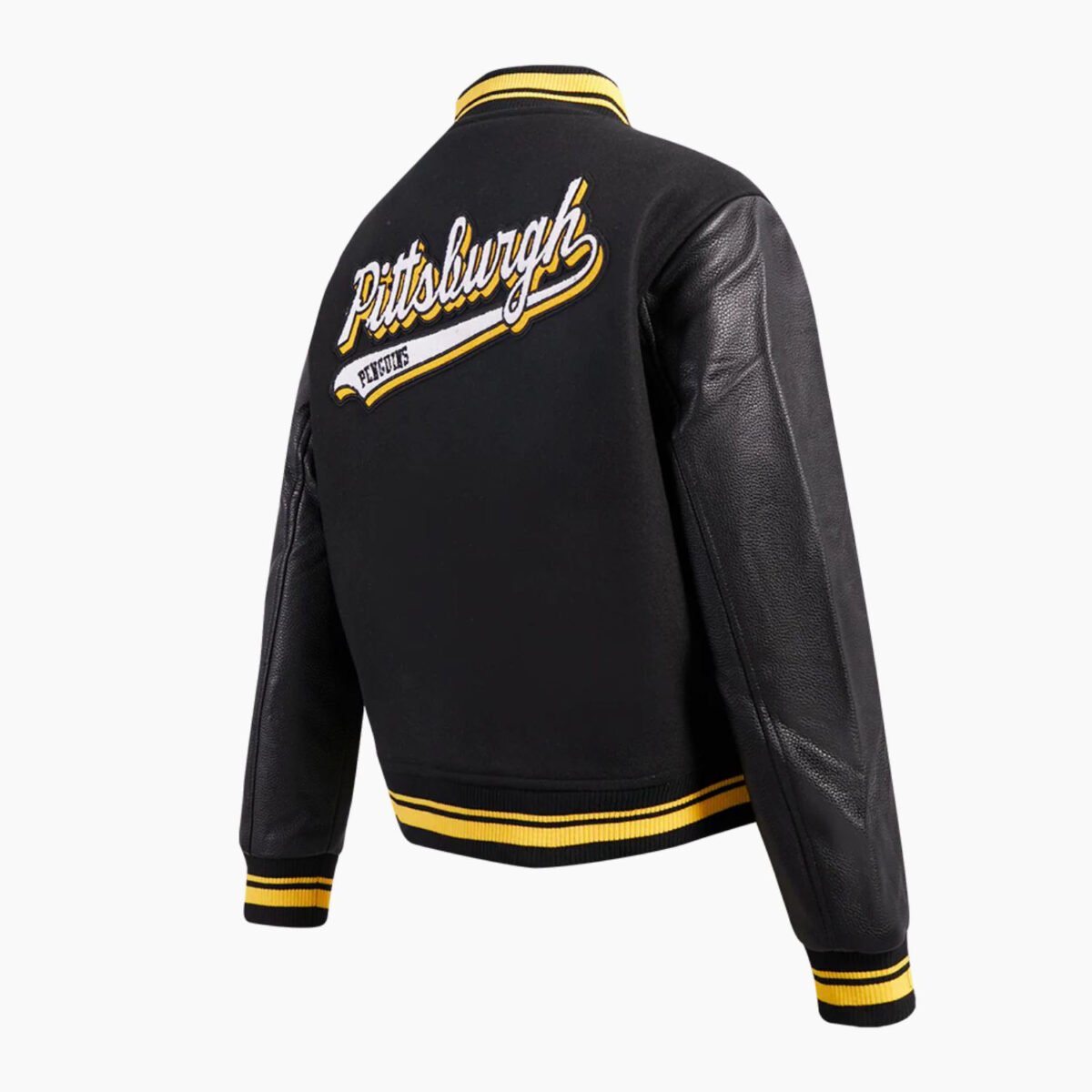 NHL Pittsburgh Penguins Script Tail Womens Wool Varsity Jacket