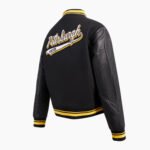NHL Pittsburgh Penguins Script Tail Womens Wool Varsity Jacket