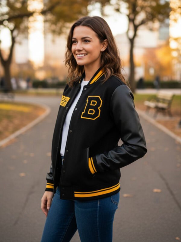 NHL Retro Classic Rib Boston Bruins Varsity Jacket