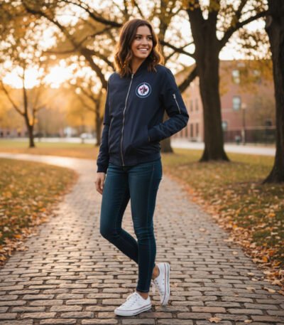 NHL Winnipeg Jets Nylon Varsity Jacket
