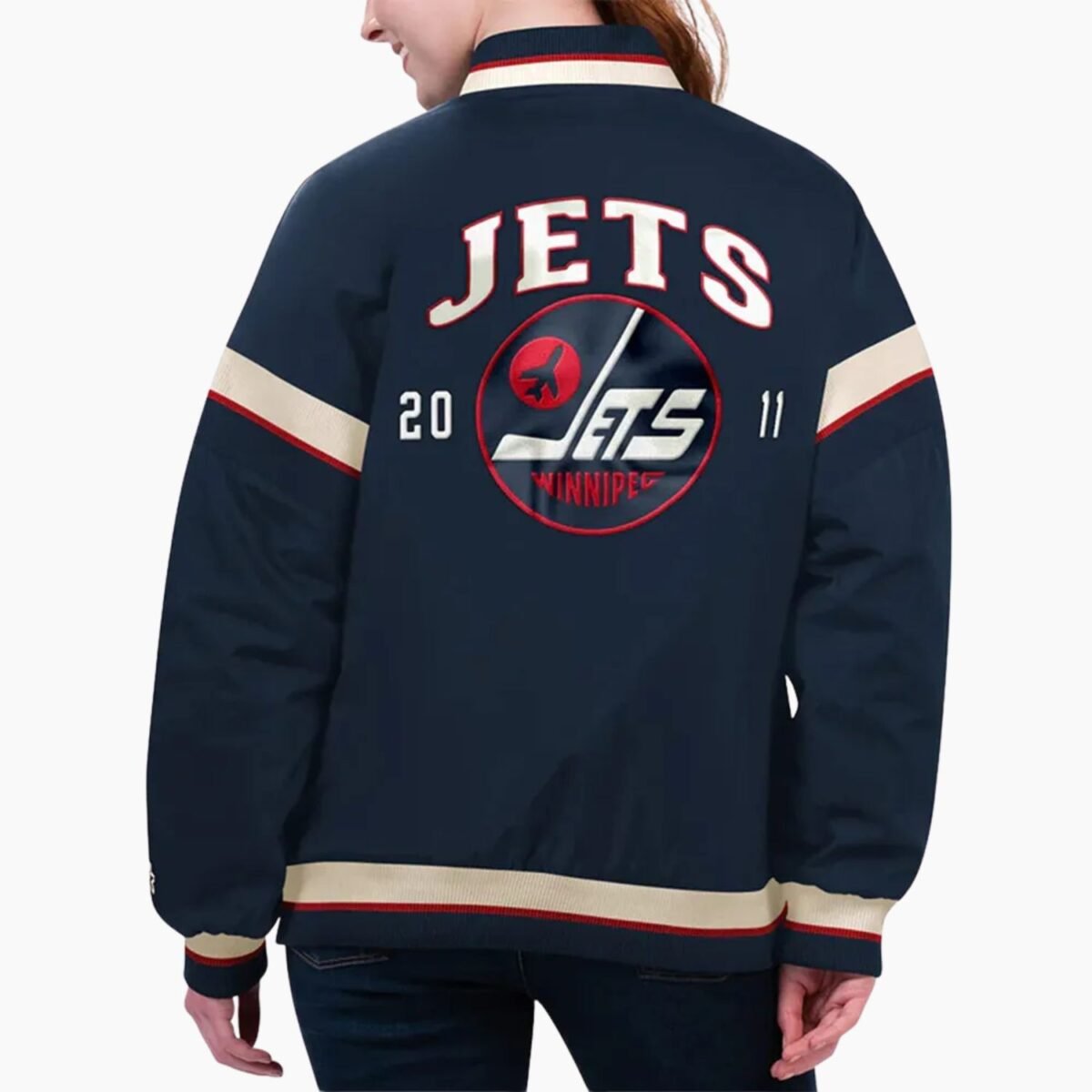 NHL Winnipeg Jets Satin Varsity Jacket