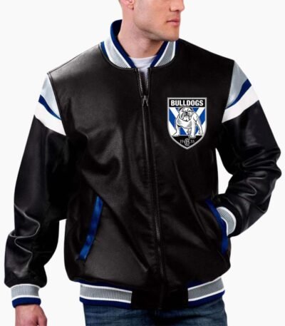 NRL Canterbury Bankstown Bulldogs Leather Jacket
