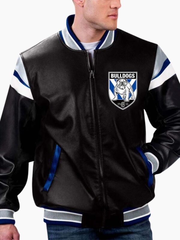 NRL Canterbury Bankstown Bulldogs Leather Jacket