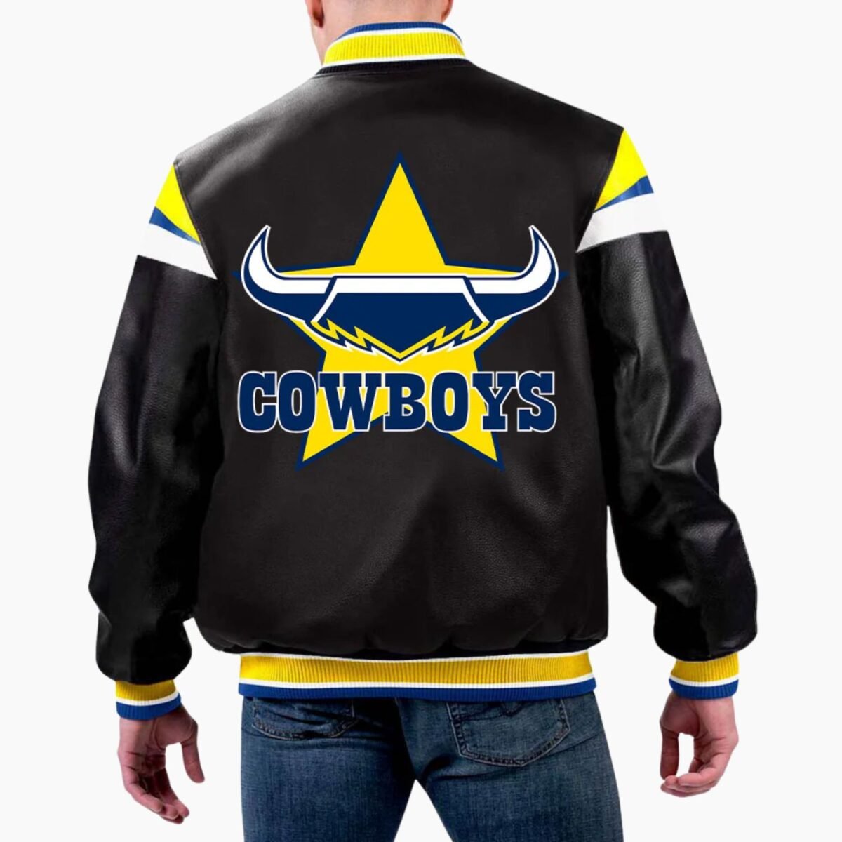 NRL North Queensland Cowboys Leather Jacket