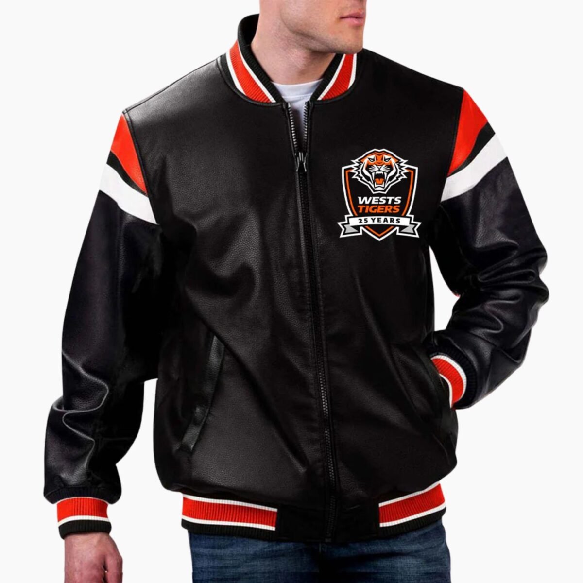 NRL Wests Tigers Leather Jacket