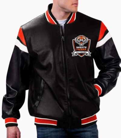 NRL Wests Tigers Leather Jacket