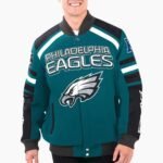 Philadelphia Eagles Power Forward Racing Full Snap Jacket