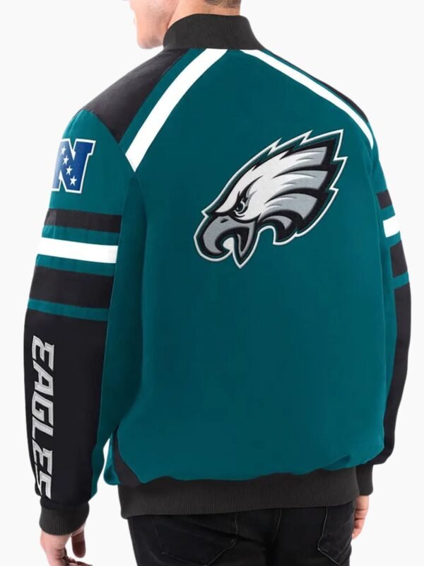 Philadelphia Eagles Power Forward Racing Full Snap Jacket